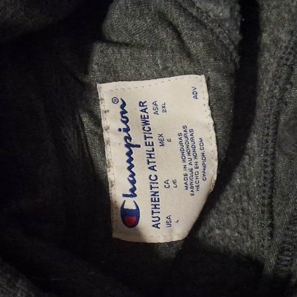 Grey champion  pullover hoodie with pockets size women's large - Picture 4 of 9